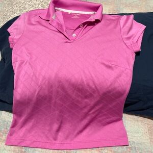 Adidas, hot pink Clima, cool golf polo